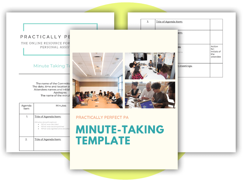 Minute-Taking Template for Assistants